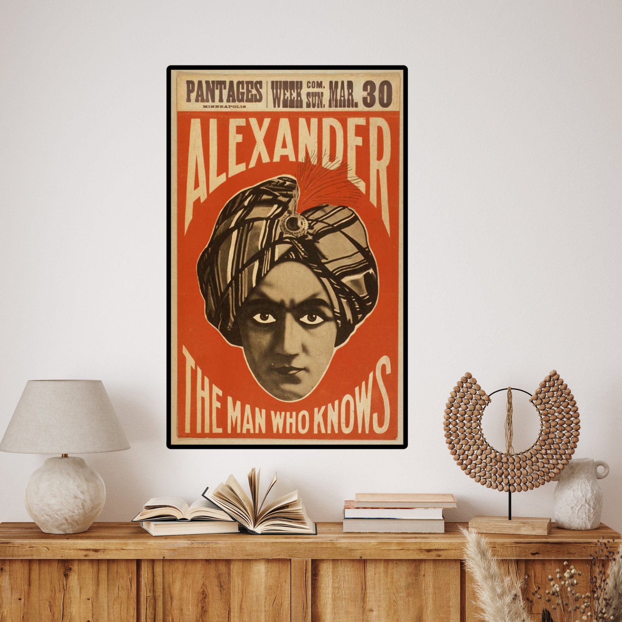 Vintage Creepy Magician Poster, Instantly Download and Print, Alexander ...
