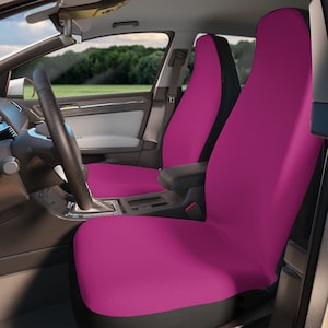Capas de assento de carro rosa choque para veículos, para automóveis, para mulheres Conjunto de 2