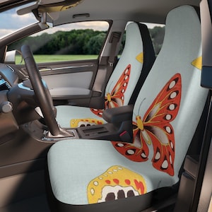 ButterFly Blue Car Seat Covers