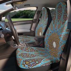 Mosaic Golden Car Seat Covers