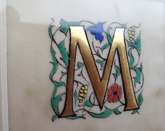 Manoscritto miniato "Scriptorium", oro 24K e pietre semipreziose