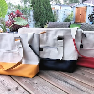 Pattern Canvas Tote Bag &quot;Lémano&quot; / Patron Sac Fourre-Tout &quot;Lémano&quot; en canevas