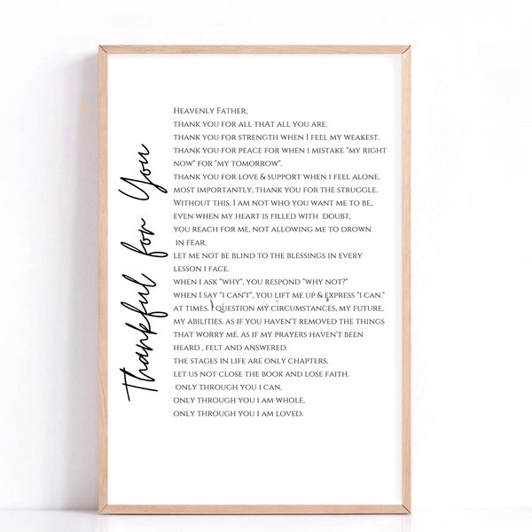 Gebed voor genezing| Gebed voor moeilijke tijden, angst, angst, depressie| Schrift print, christelijke kunst aan de muur| Gebedsposter