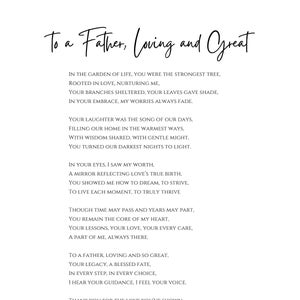To A Father, Loving and Great Poem ( A Poem for My Father) | Father&#39;s Day Gift | Tribute to my Father| Birthday Gift for my Father