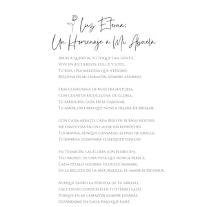 Querida Abuela Poema (Poema a Mi Abuela/ Poema del Día de la Madre/ Poema del Día De Las Madres/ Regalo de Cumpleaños para Mamá/ Poema en Español para Mi Abuela)