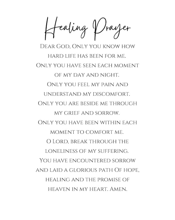 Healing Prayer For The Sick Person