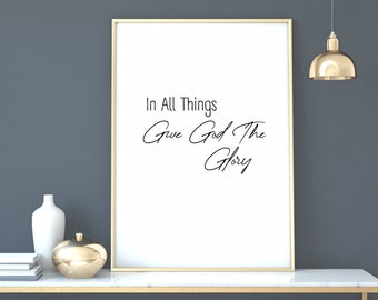 Give God the Glory Prayer for Anxiety, Fear, Depression Prints| Faith Prints, God Prints, Inspirational Sayings| Motivational Quotes