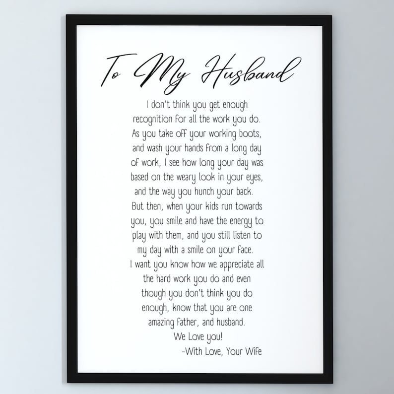 To My Husband Poem| Hardworking Husband| Best Husband Poem| Father's ...
