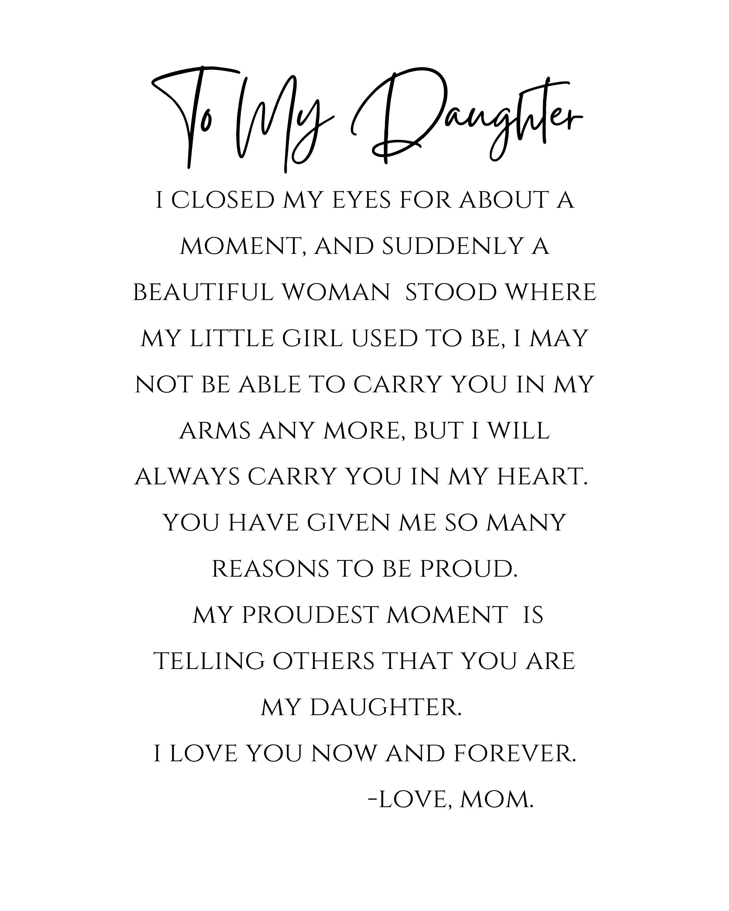 For My Daughter Poem – Poems For Daughters – YPTJ
