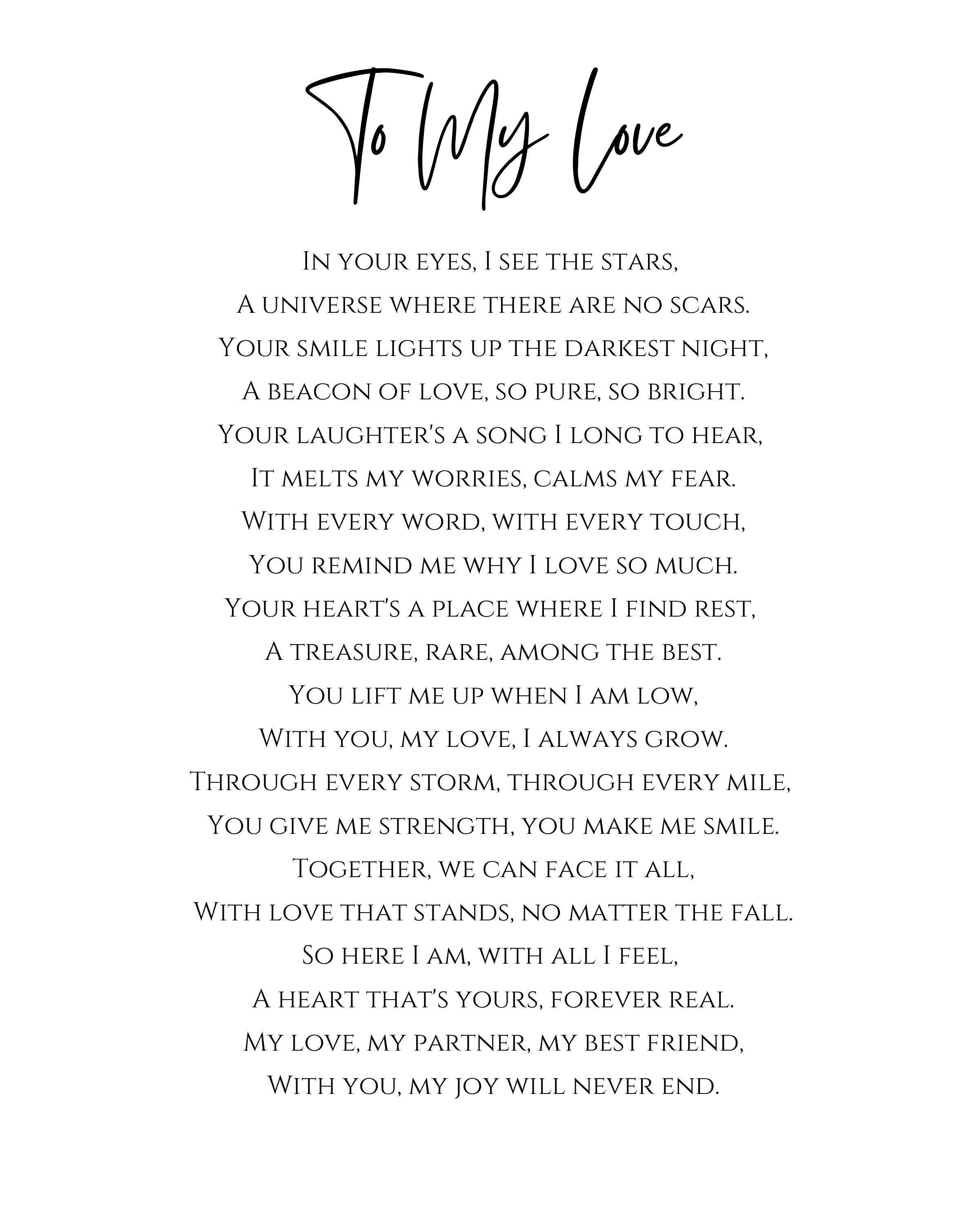 Best Romantic Love Poems For Him