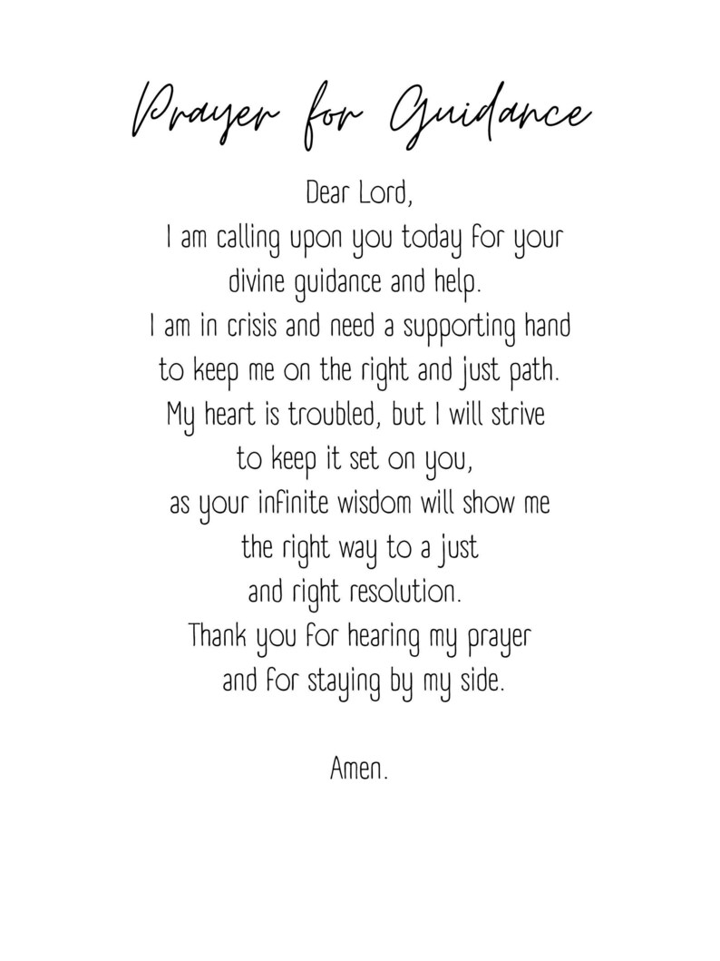 Prayer for Strength and Wisdom, Anxiety Prints, Hope, Faith, Grief