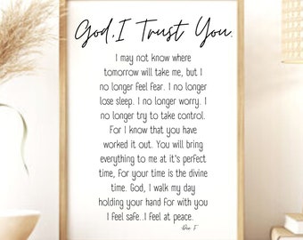 Prayer of Gratitude, Strength, Hope, Healing,Anxiety, Faith Prints, God Prints, Inspirational Sayings, Christian Prints, Religion Prints