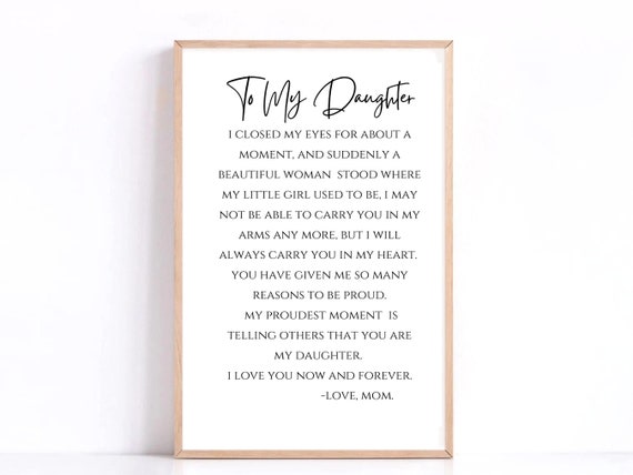 Portacandele In Legno A Forma Di Cuore Con Frase Per Figlia – Regalo Per Compleanno, Laurea, Matrimonio Da Mamma - 3
