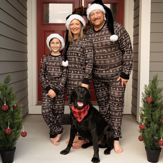 Black christmas pajamas hotsell