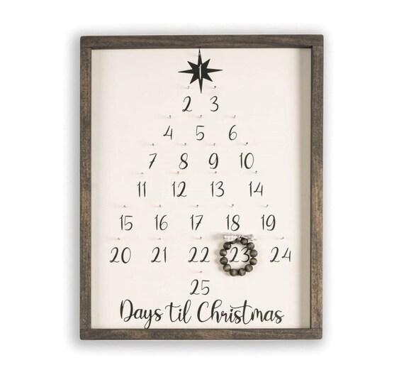 Countdown to Christmas Advent Calendar Countdown Calendar Christmas Calendar Holiday Countdown - Etsy countdown-to-christmas-advent-calendar-countdown-calendar-christmas-calendar-holiday-countdown-etsy