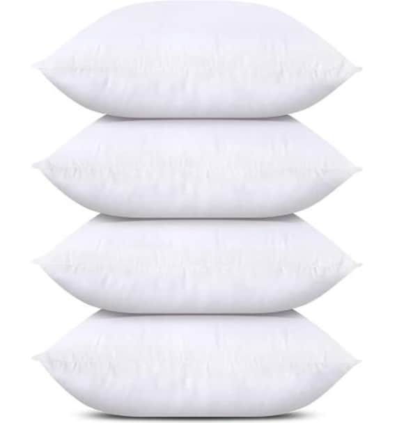 20x20 pillow insert 4 pack discount
