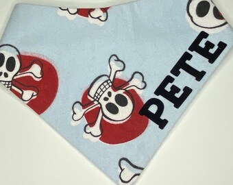 Personalised pet bandana | crossbones bandana | pirates | pet accessories | dog