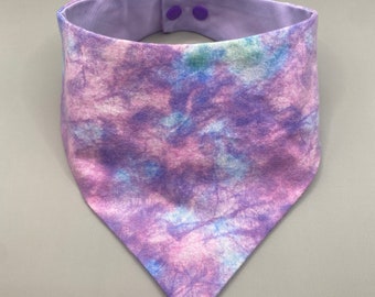 Tye dye bandana | dog bandana | pet accessories | purple | blue | pet | dog | bandana