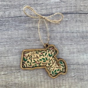 Wooden state ornament