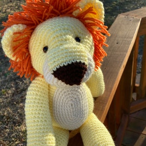Crocheted Stuffed Lion