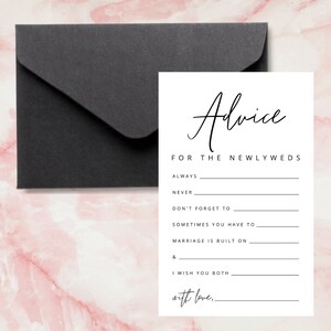 Cartões de conselhos de casamento - com envelopes