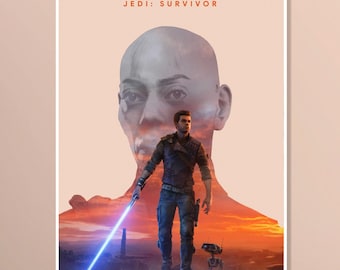 PÓSTER DE JEDI: SUPERVIVIENTE - Impresión digital (Star Wars)