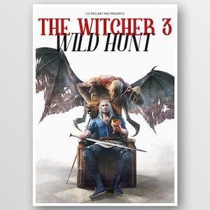 May include: The Witcher 3: Wild Hunt game cover. The cover features a man with a sword seated on a throne, with a creature behind him. The game title is in red and black text. The word "CONTROL" is at the top.