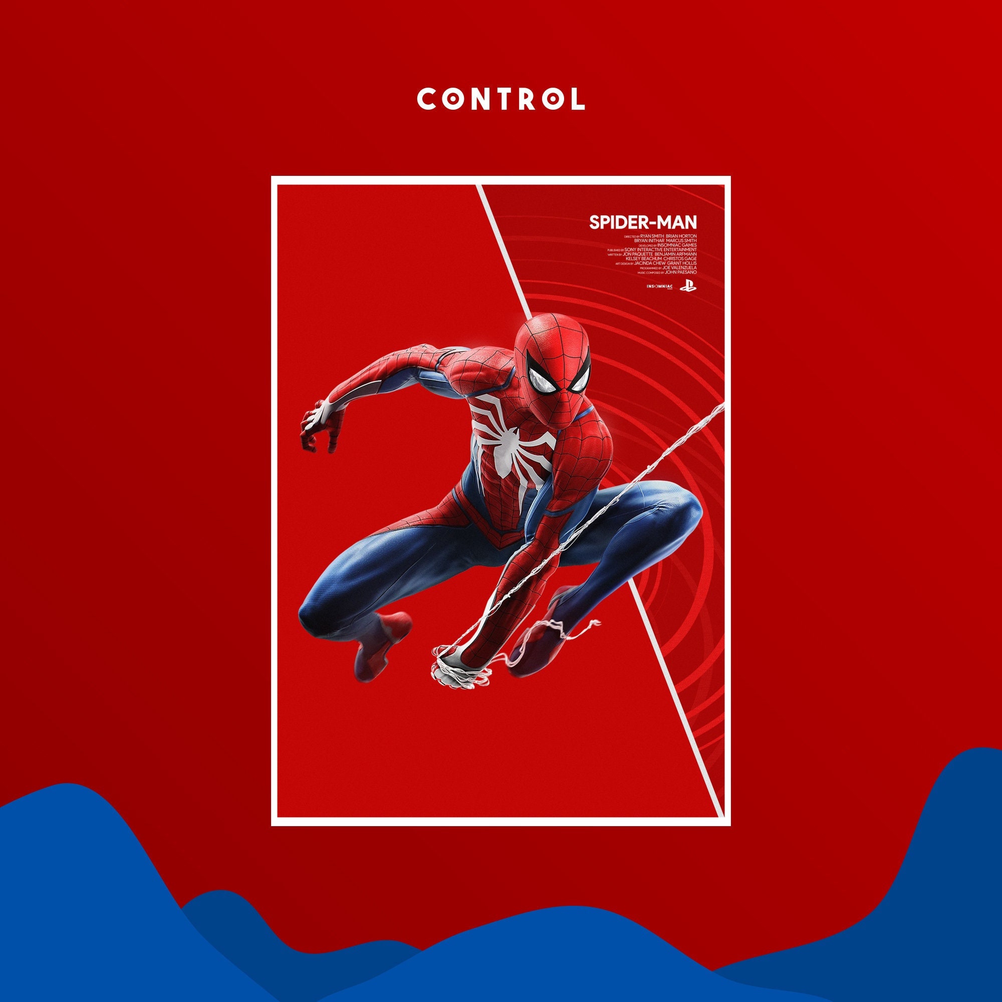 Marvel's Spider-Man PS4 Framed Print Ad/Poster Official Authentic Video  Game Art