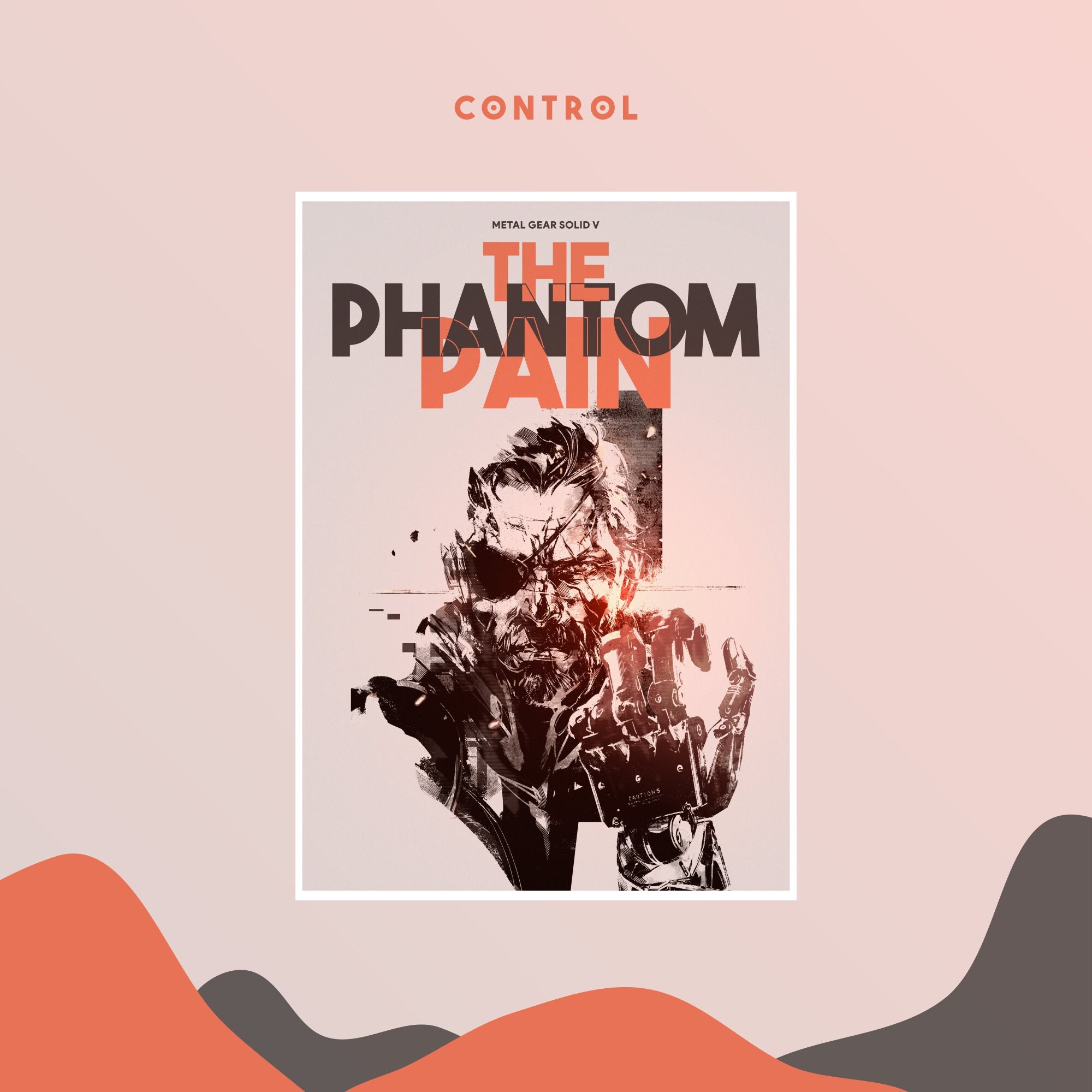Poster Su Tela Metal Gear Solid V The Phantom Pain – Decorazione Da Parete 30x45 Cm Con Cornice, Per Camera, Ufficio E Regalo