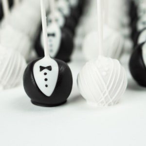 Wedding Favors Bride & Groom Cake Pop Treats 1 dozen image 2