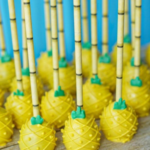Pineapple cake pops, pineapple birthday (12)