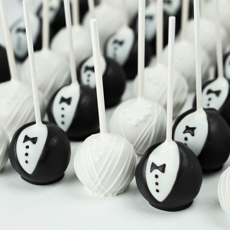 Wedding Favors Bride & Groom Cake Pop Treats 1 dozen image 4