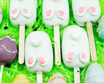 Easter cakesicles, Easter cake pops, Easter gifts, Easter treats, Easter eggs, Easter favors (12)