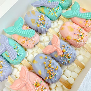Mermaid party treats package, mermaid cake pops, mermaid birthday