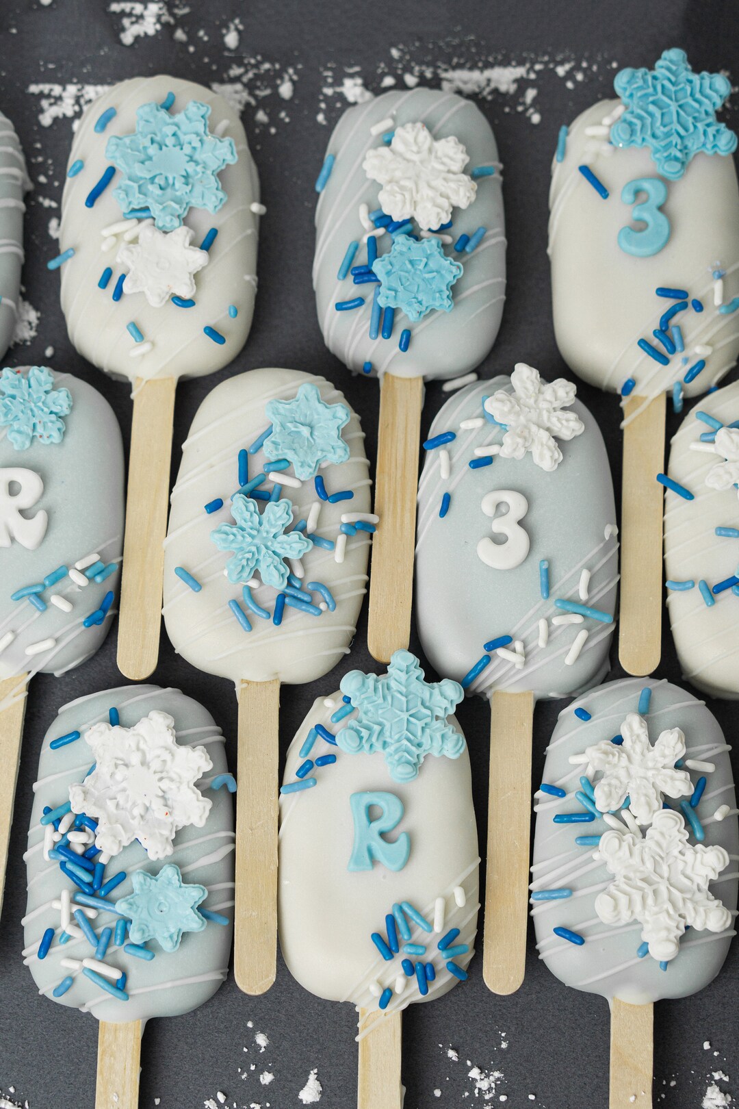 Winter Frozen Snow Cakesicles Etsy