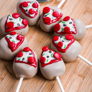 Pizza Party Cake Pops Themed