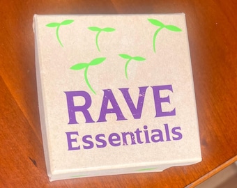 rave essentials sprouts box to keep all your tags in. 13 sprout hat clips inside:)