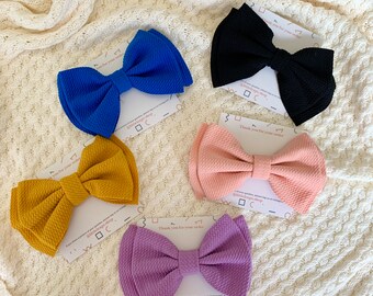 Oversized Baby Girl Bow Headband, Stretchy Nylon Hair Accessory, Newborn to Toddler, Photo Prop, Birthday & Special Occasion Gift