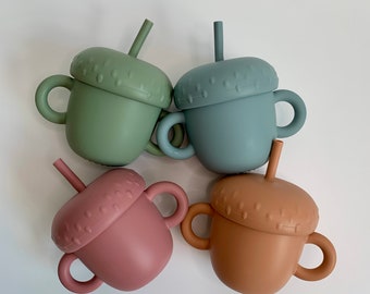 Acorn Silicone Sippy Cup – Leakproof Toddler Drinking Cup
