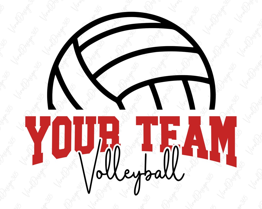 Custom Volleyball Svg, Digital Download, Your Team Svg, Mascot Png ...