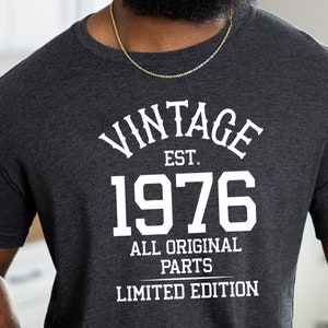 Vintage 1976 Svg, 47e verjaardag Svg, Alle originele onderdelen Svg, Digitale Download, Distressed Svg, Verjaardag Svg, Limited Edition, Svg Cut File