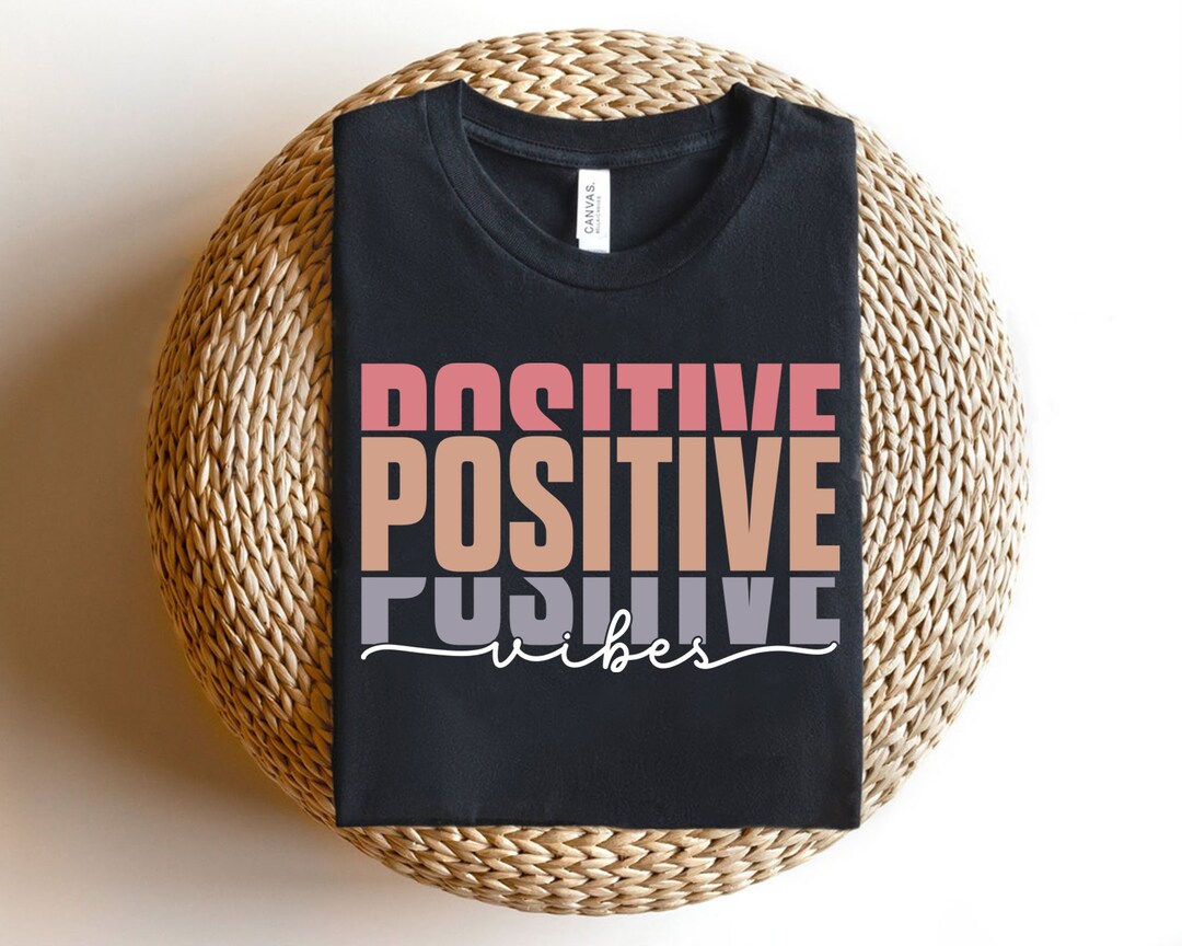 Positive Vibes Svg Stacked Svg Heart Svg Digital Download - Etsy