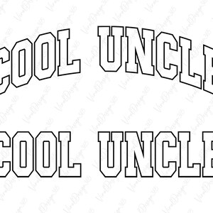 Cool Oom Svg, Digitale Download, Arc Cool Oom Svg, Varsity Font Svg, Favoriete Oom Svg, Silhouet, College Font Svg, Svg Cricut Bestanden