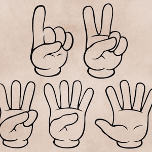 Finger Count Svg, Hand Gesture Svg, Cricut, Hand Peace Sign, Hand Symbol Svg, Peace Svg, Digital Download, Peace Hand Png, Silhouet