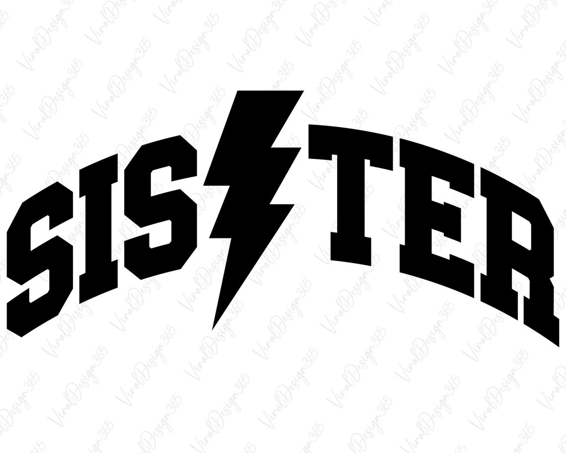 Sister Svg Sibling Svg Family Svg Lightning Bolt Svg - Etsy