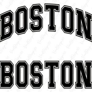 Boston Svg, Digital Download, America Svg, College Font Svg, Boston Life Svg, Varsity Font Svg, USA Svg, Silhouette, Svg Files for Cricut