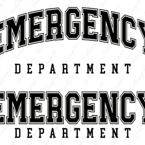Departamento de Emergência Svg, Downloads Digitais, Arc Nurse Svg, Varsity Font Svg, Medical Career Svg, College Font Svg, Arquivos Svg para Cricut