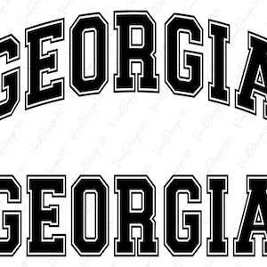 Georgia Svg, Digital Downloads, USA State Svg, College Font Svg, Georgia Shirt Svg, Varsity Font Svg, State Svg, Svg Files for Cricut