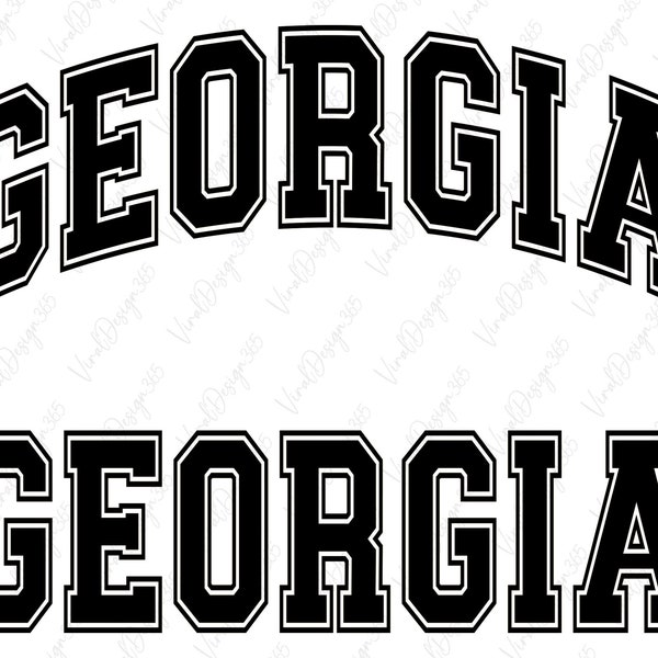Georgia Svg, Digital Downloads, USA State Svg, College Font Svg, Georgia Shirt Svg, Varsity Font Svg, State Svg, Svg Files for Cricut