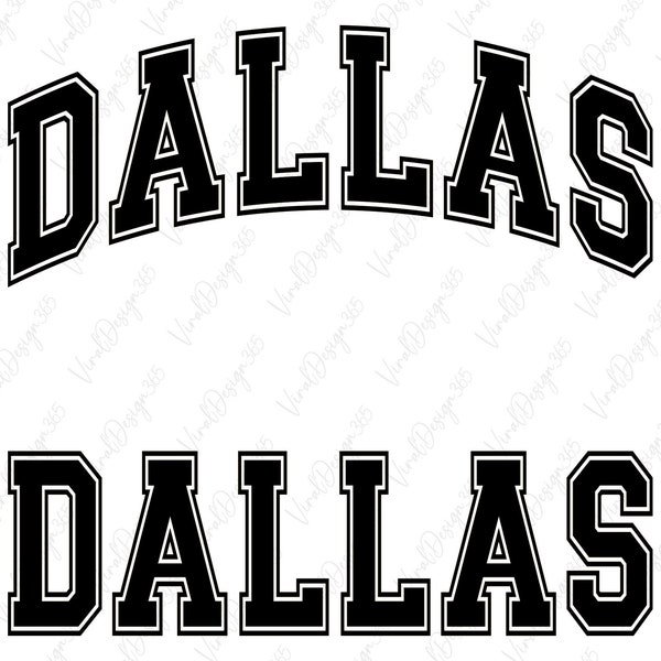 Dallas Svg, Digital Download, America Svg, College Font Svg, Dallas Life Svg, Varsity Font Svg, USA Svg, Silhouette, Svg Files for Cricut